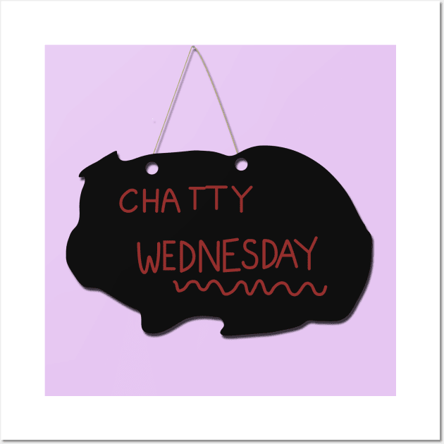 Chatty Wednesday - Guinea Pig version Wall Art by guayguay